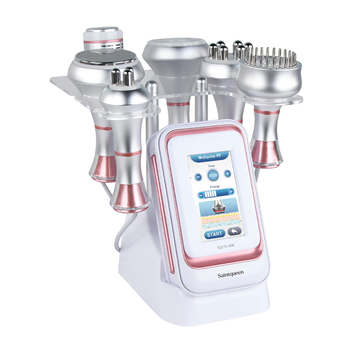 Máy cavitation 80K SQ176C Pro 6 trong 1 cùng các phụ kiện đi kèm