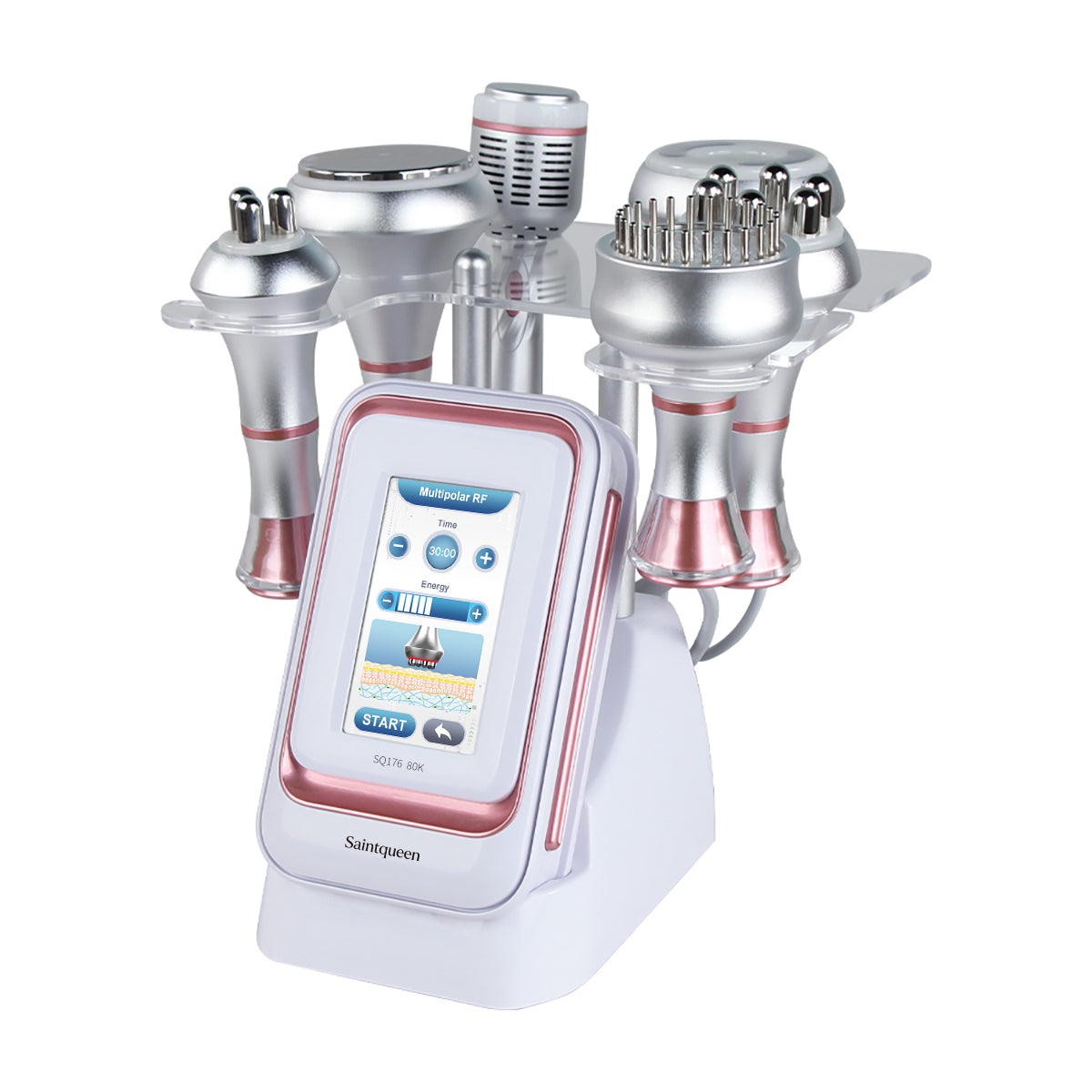 Máy cavitation 80K SQ176C Pro 6 trong 1 cùng các phụ kiện đi kèm