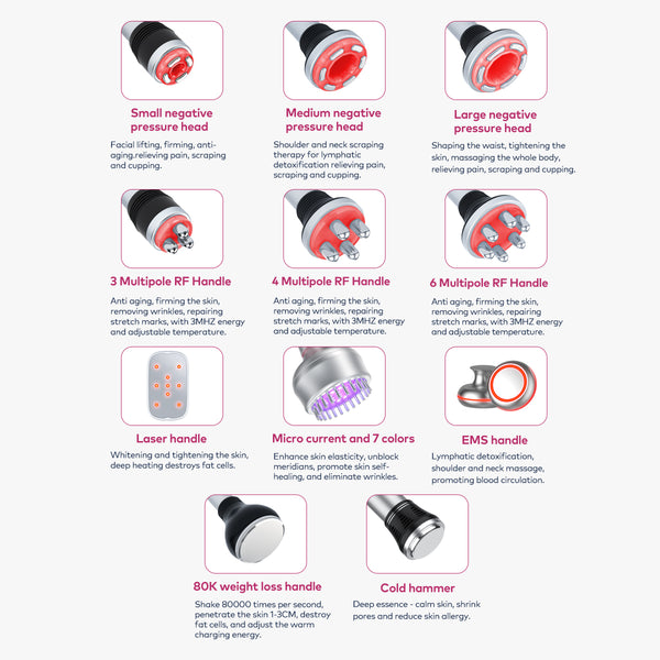 Máy cavitation siêu âm 80K & RF SQ154A Max 11 trong 1 với tấm laser