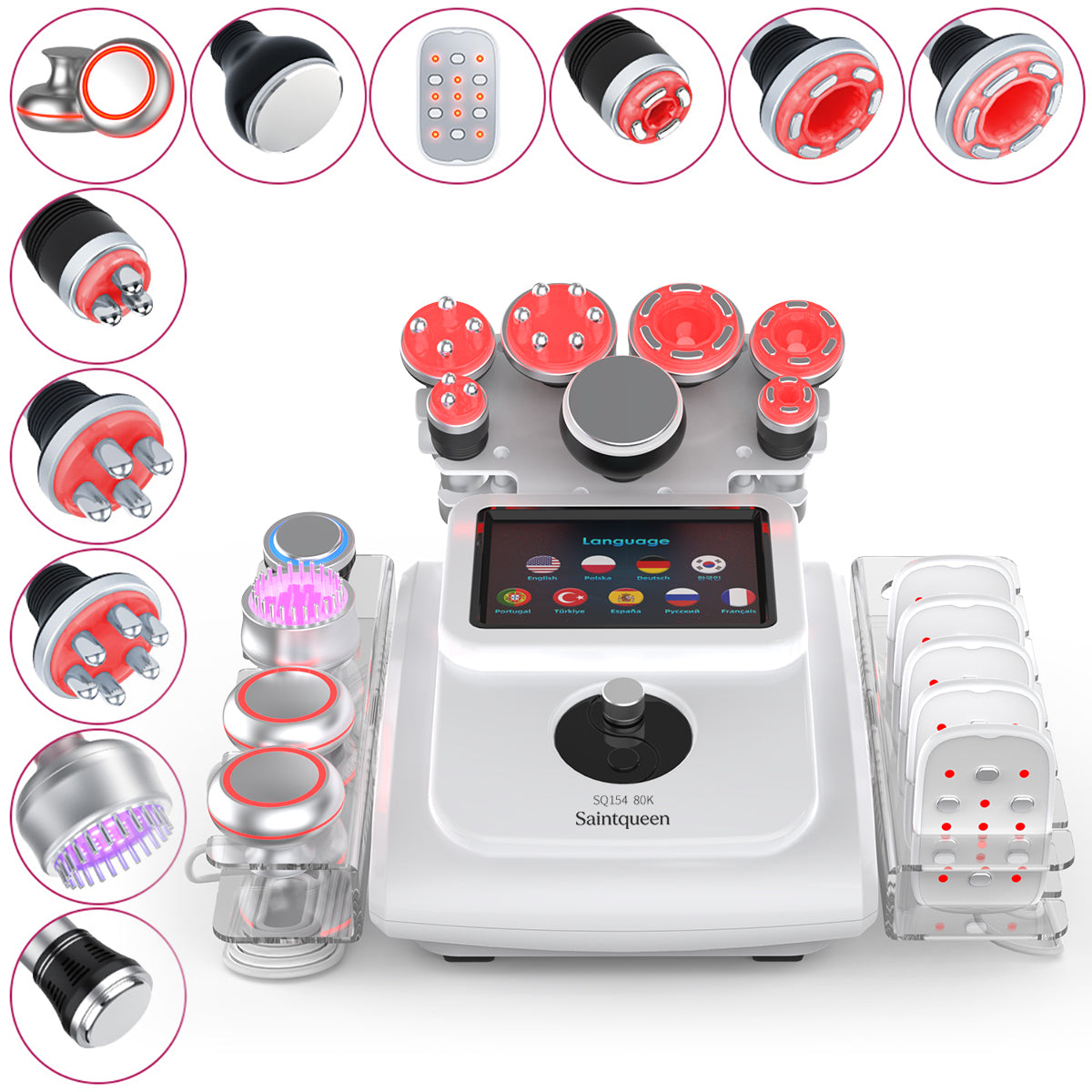 Máy cavitation siêu âm 80K & RF SQ154B Max 11 trong 1 với tấm laser + vi dòng Hình sản phẩm chính