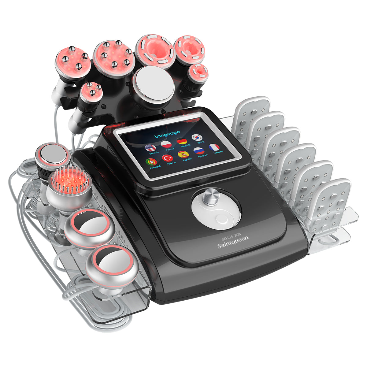 Máy cavitation siêu âm 80K & RF SQ154D Max 11 trong 1 với tấm laser + vi dòng