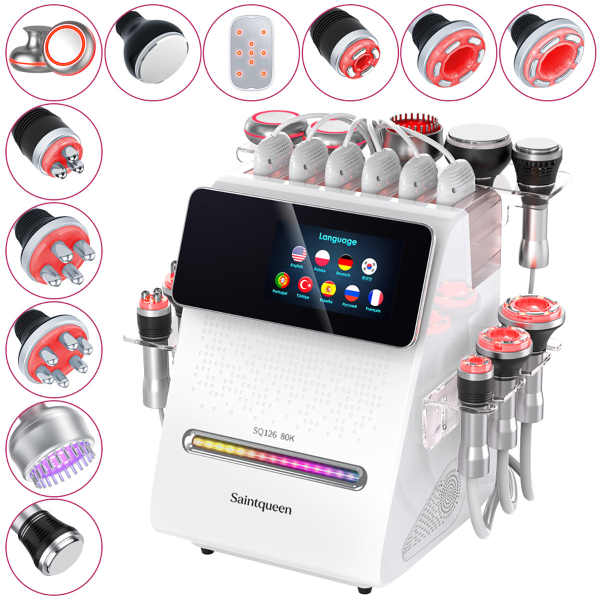Máy cavitation siêu âm 80K & RF SQ126A Max 11 trong 1 với tấm laser Hình sản phẩm chính
