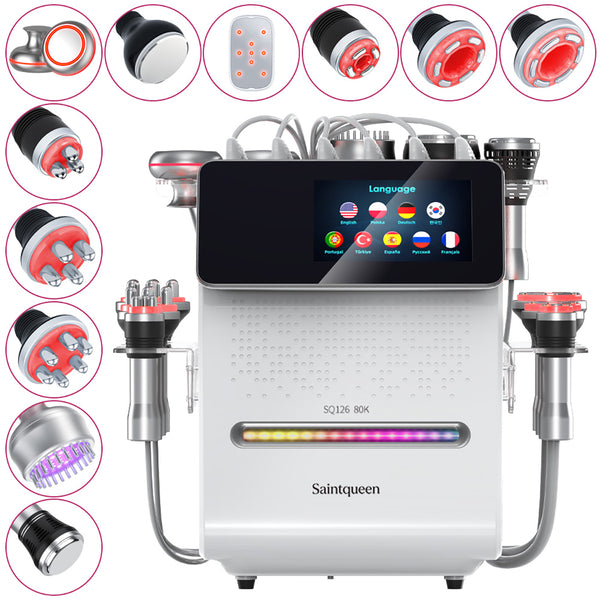 Máy cavitation siêu âm 80K & RF SQ126A Max 11 trong 1 với tấm laser
