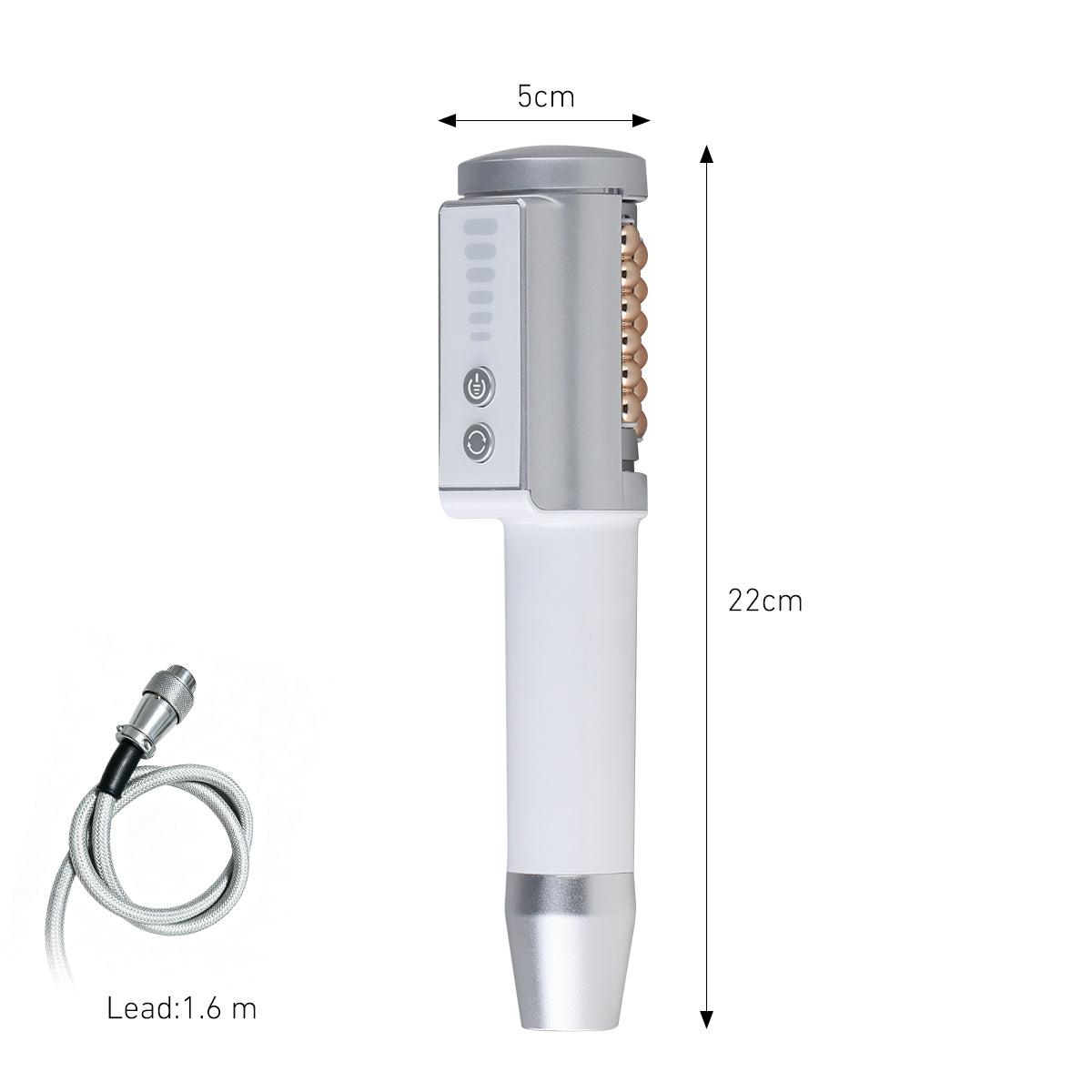 Máy con lăn cầu SQ160A với nén xoay 360°, rung vi mô & ánh sáng LED cho mặt và cơ thể