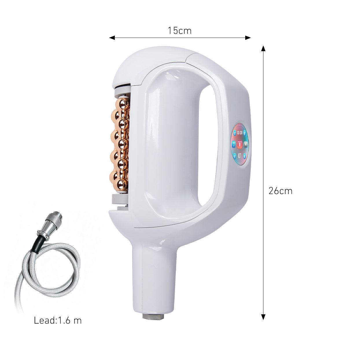 Máy con lăn cầu SQ160B hai đầu thao tác với nén xoay 360° & rung vi mô cho mặt và cơ thể
