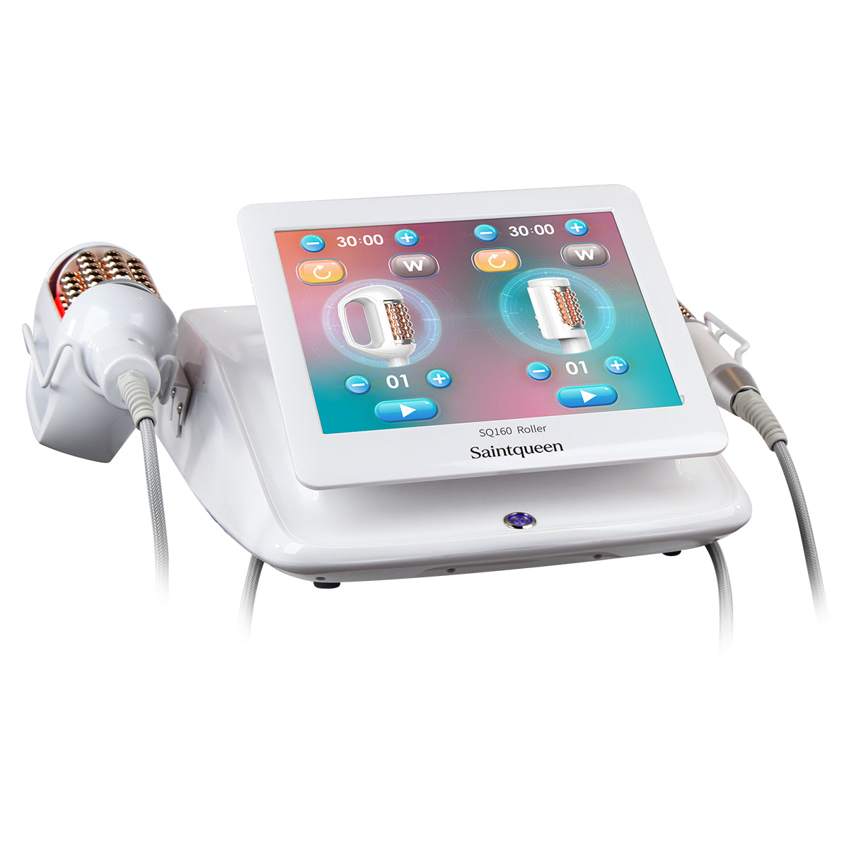 Máy con lăn cầu SQ160B hai đầu thao tác với nén xoay 360° & rung vi mô cho mặt và cơ thể