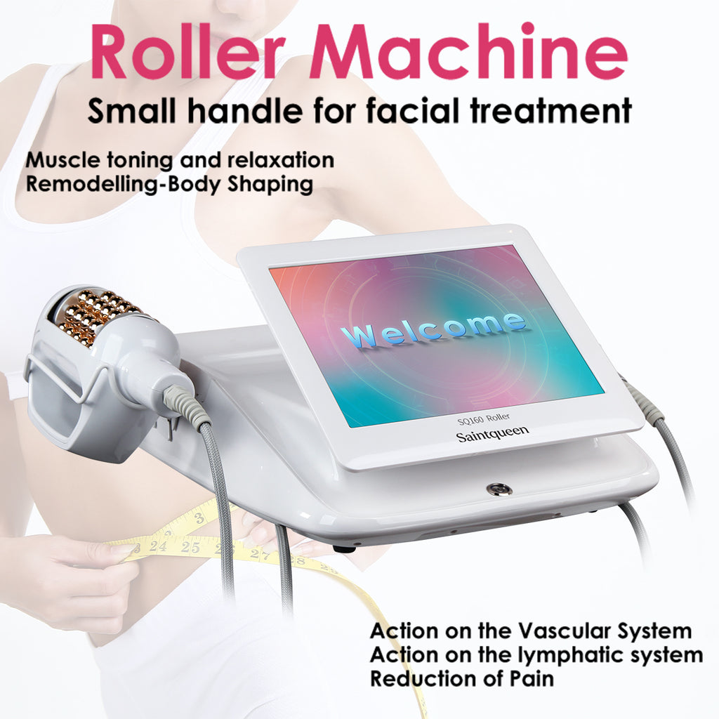 Máy con lăn cầu SQ160B hai đầu thao tác với nén xoay 360° & rung vi mô cho mặt và cơ thể