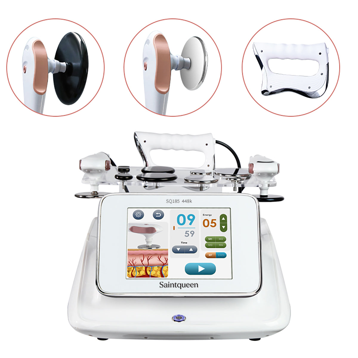 Thiết bị làm đẹp RF 448 kHz SQ185 với đầu CAP & RES