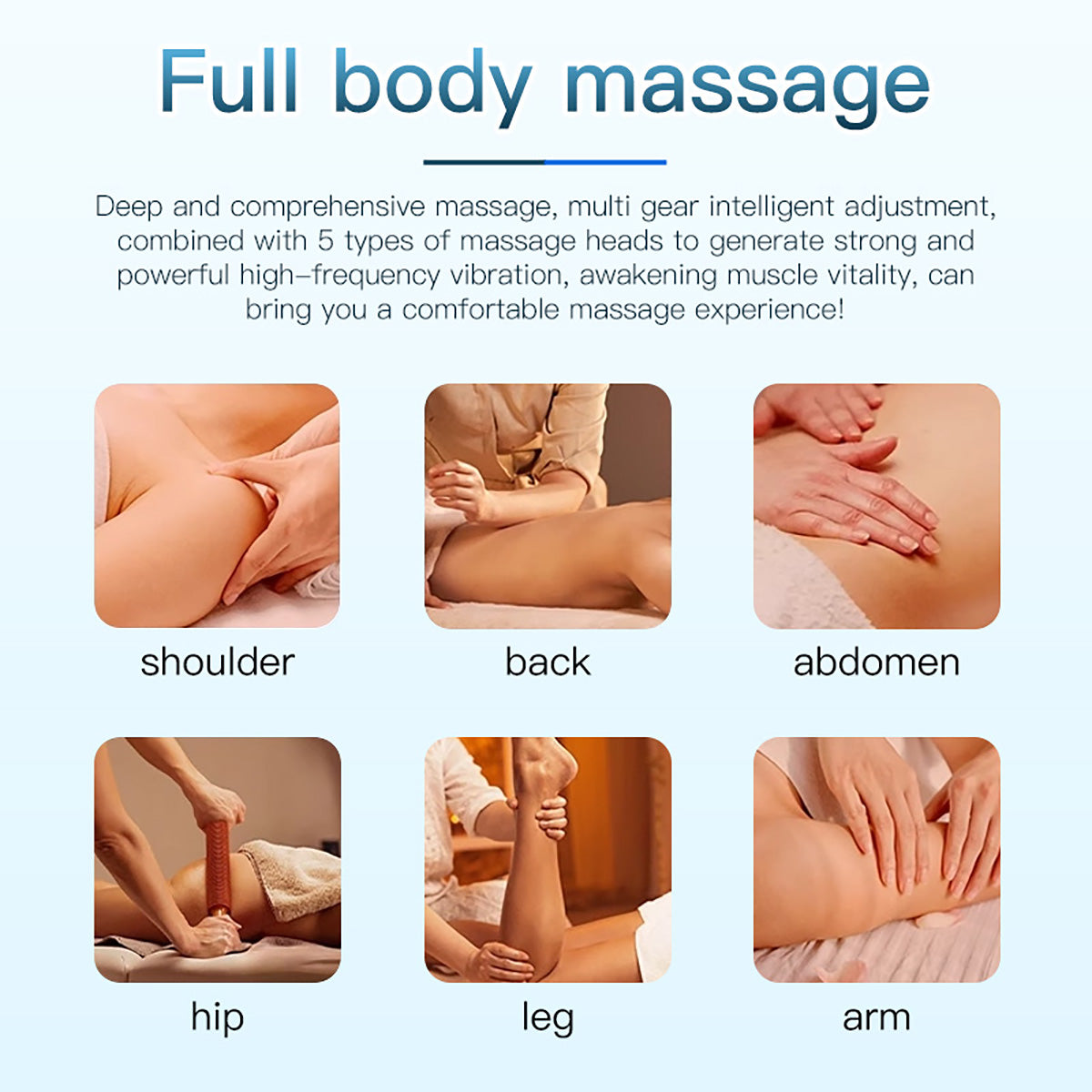 Máy massage cơ thể khí nén SQ174 với 5 đầu thay thế