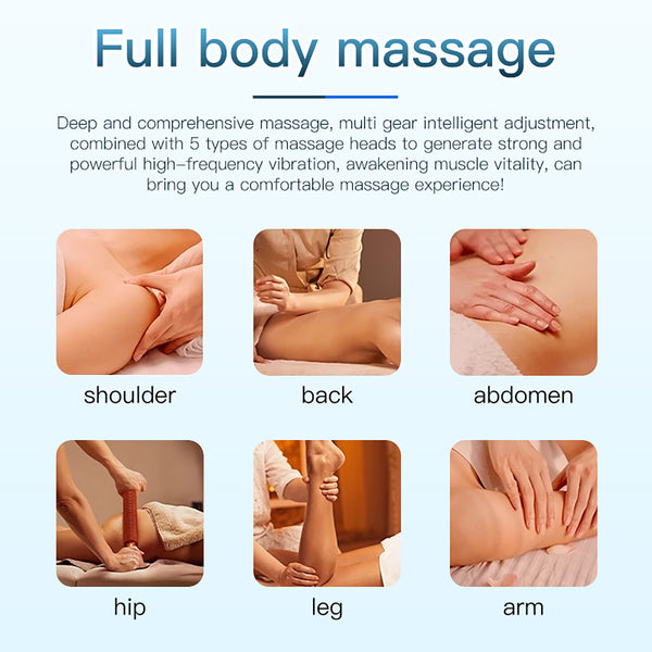 Máy massage cơ thể khí nén SQ174 với 5 đầu thay thế