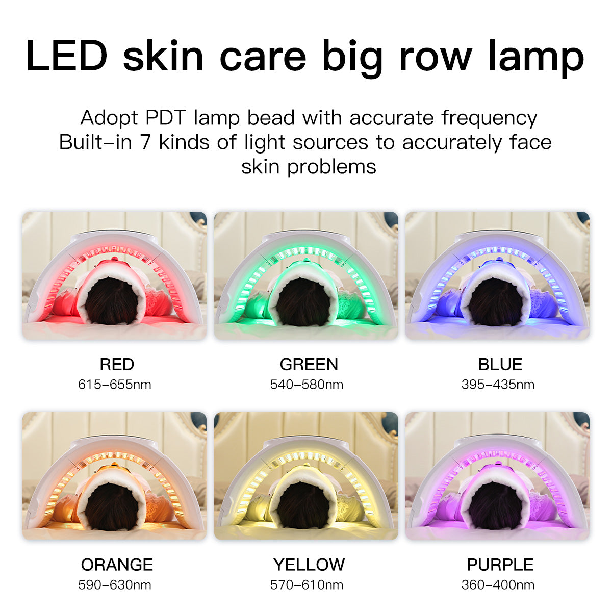 Máy LED PDT SQ2 dạng gập với 264 LED, 7 màu cho mặt & cơ thể Hình sản phẩm phụ