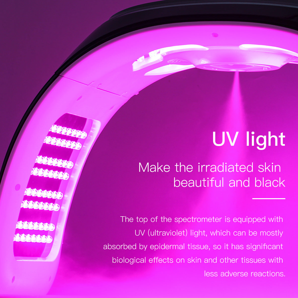 Máy ánh sáng LED SQ77 với 184 LED, 7 màu, EMS vi dòng, chườm ấm, phun sương nano siêu âm & ánh sáng UV