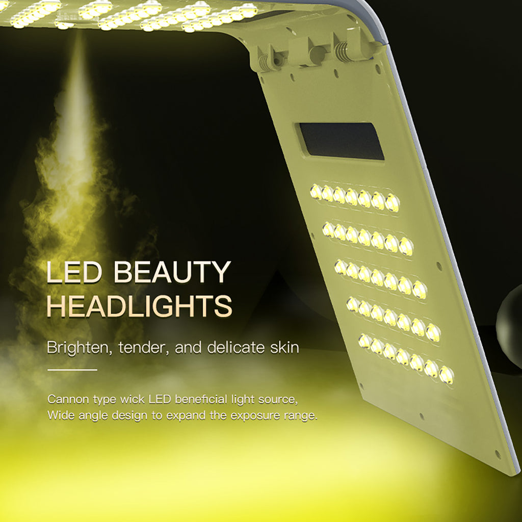 Máy ánh sáng LED PDT SQ125 dạng gập với 117 LED, 7 màu, phun sương nano siêu âm & chườm ấm