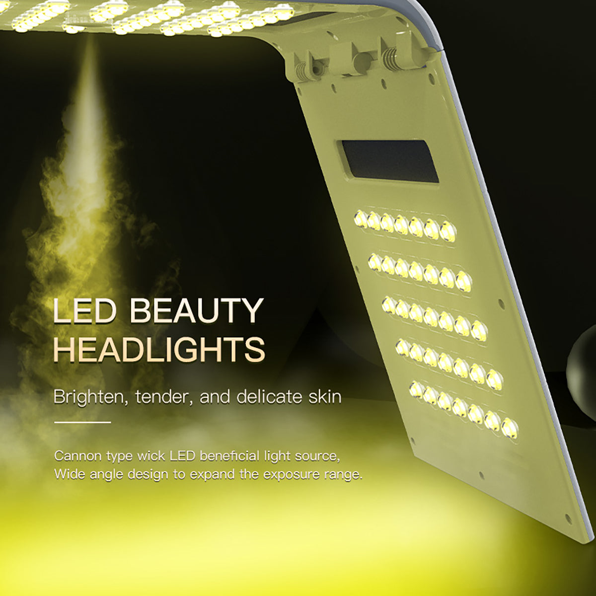 Máy ánh sáng LED PDT SQ125 dạng gập với 117 LED, 7 màu, phun sương nano siêu âm & chườm ấm