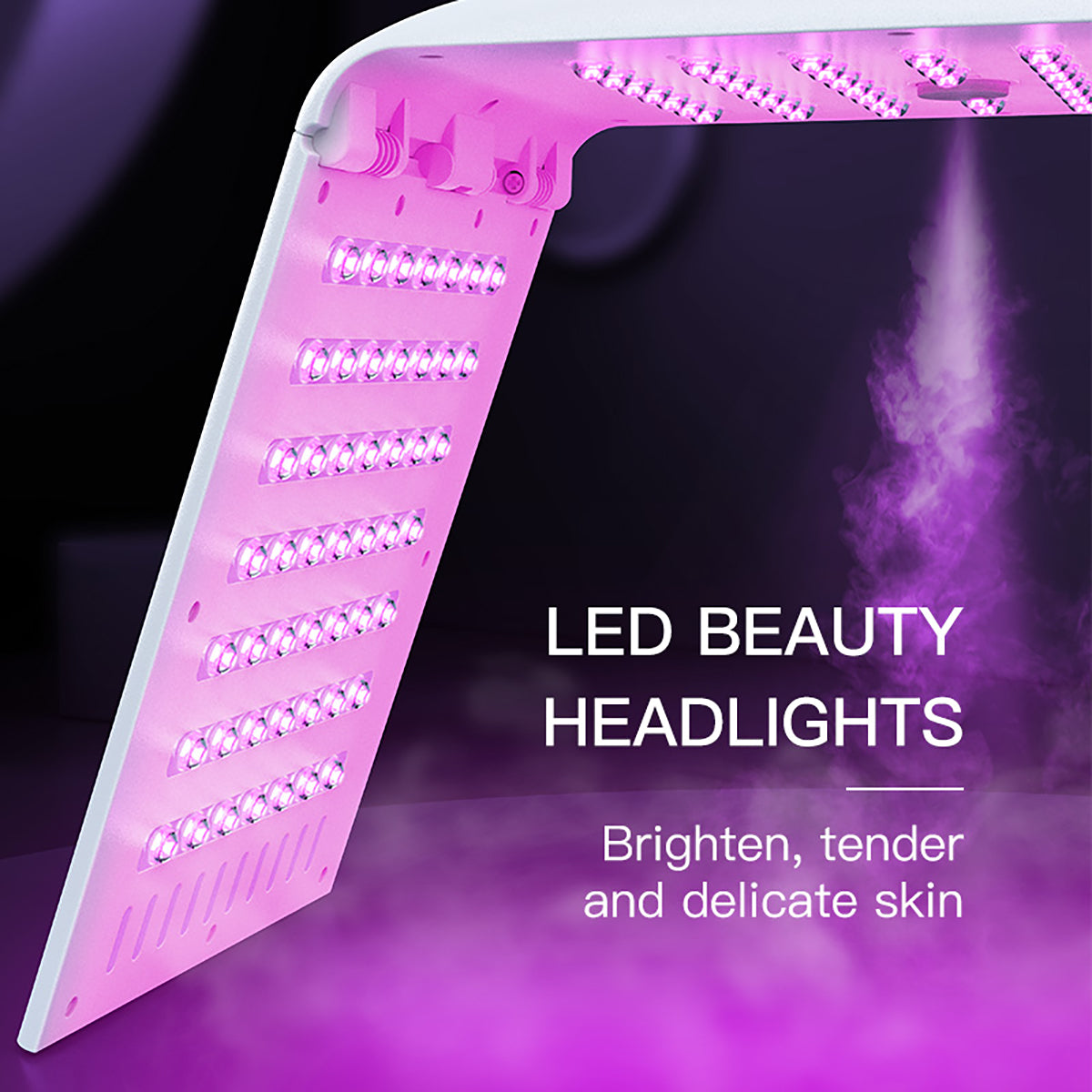 Máy ánh sáng LED PDT SQ122 dạng gập với 135 LED, 8 màu & phun sương nano