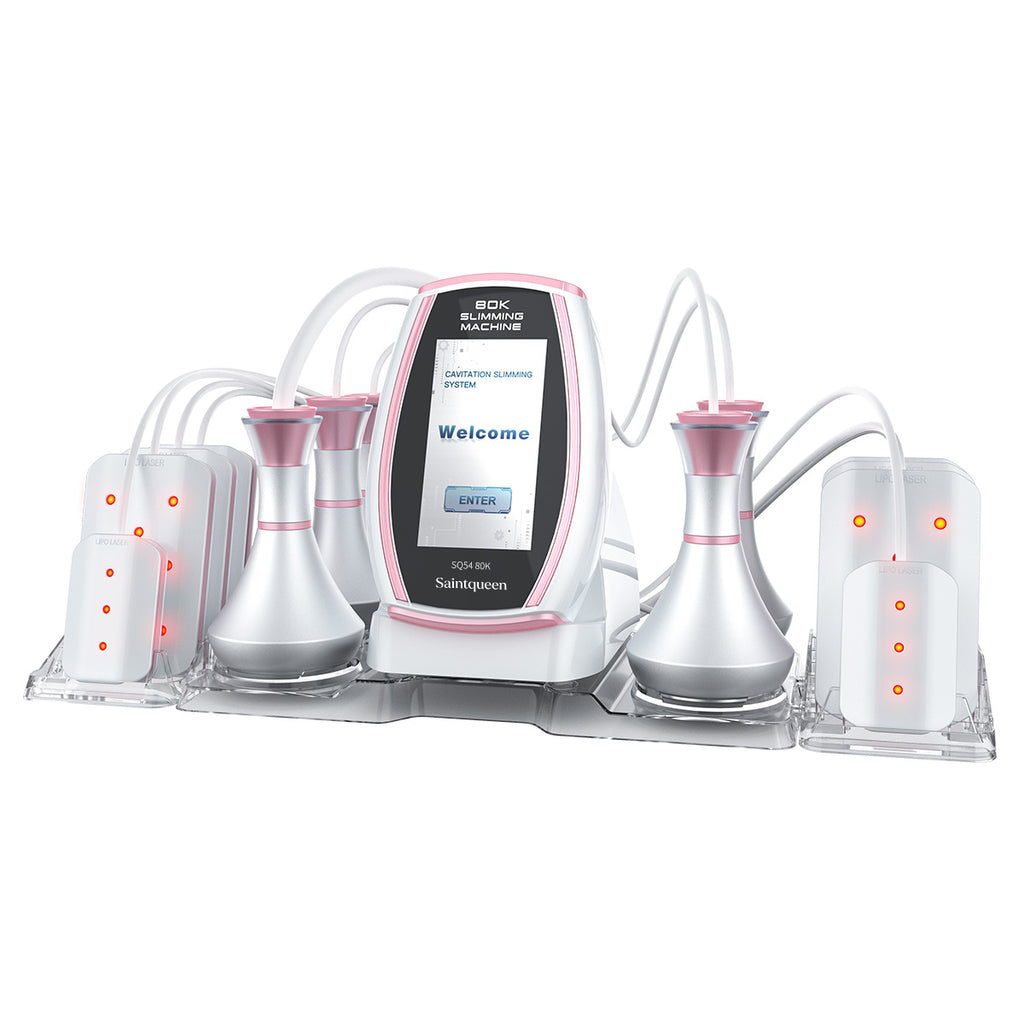 Máy cavitation 80K SQ54 Pro 6 trong 1 với RF, laser lipo & massage chân không