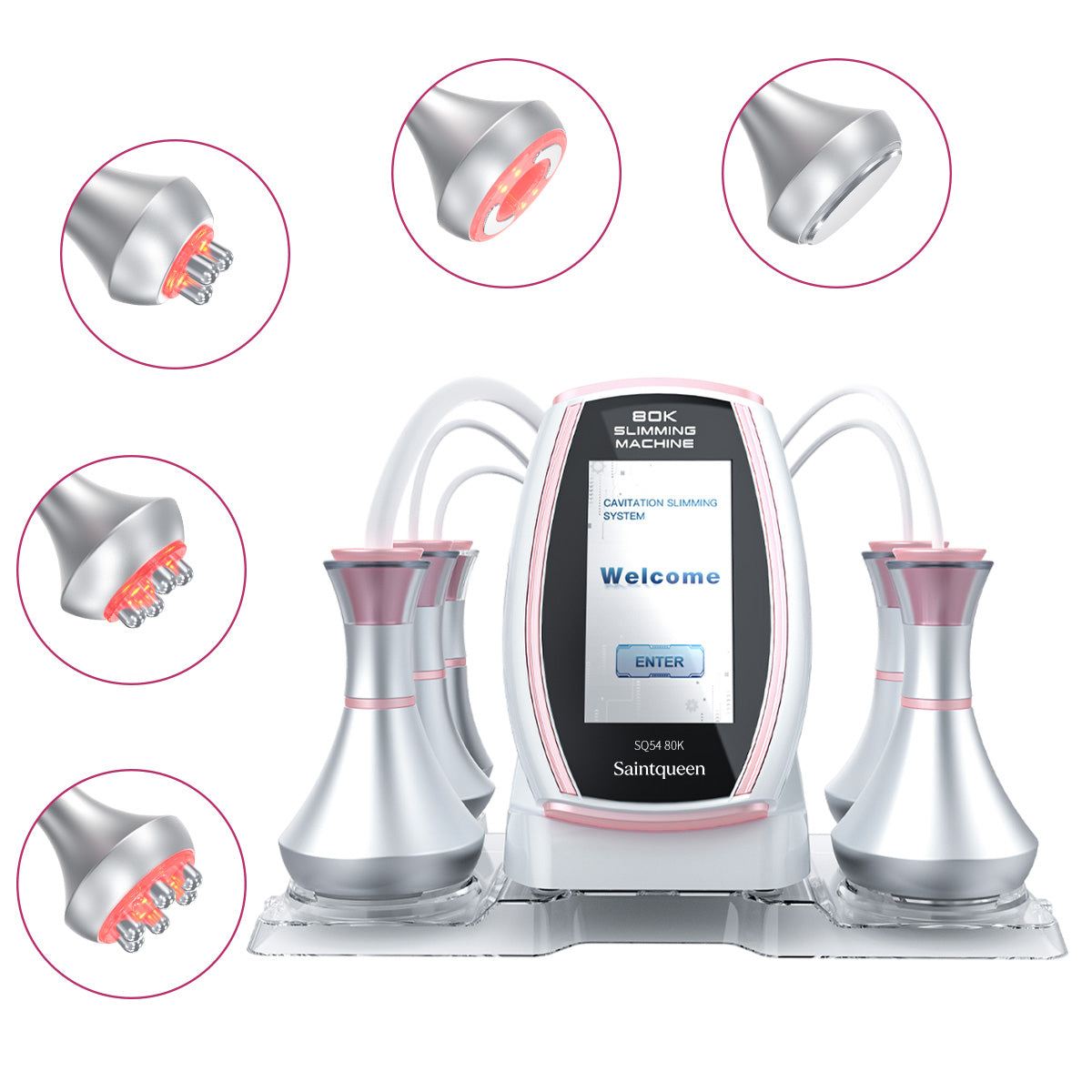 Máy cavitation 80K SQ54 Pro 5 trong 1 với RF đa cực & massage chân không cho mặt và cơ thể Hình sản phẩm chính