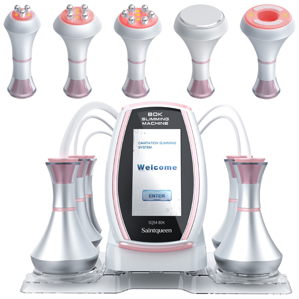 Máy cavitation 80K SQ54 Pro 5 trong 1 với RF đa cực & massage chân không cho mặt và cơ thể