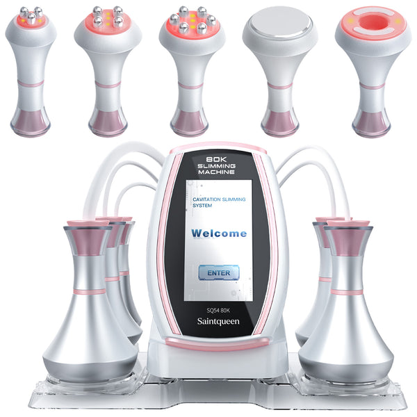 Máy cavitation 80K SQ54 Pro 5 trong 1 với RF đa cực & massage chân không cho mặt và cơ thể