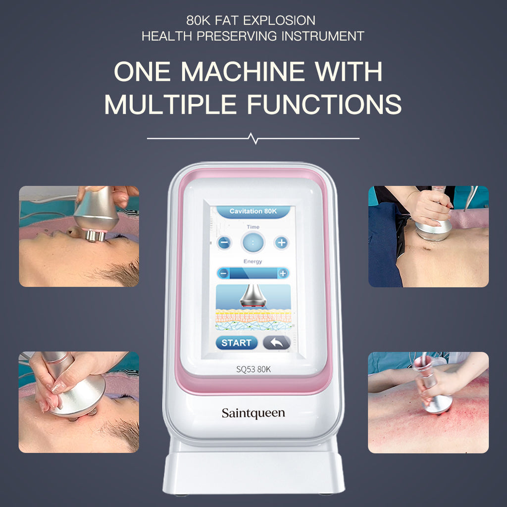 Máy cavitation 80K SQ53 Basic 3 trong 1 với RF 3 cực & 4 cực cho mặt và cơ thể