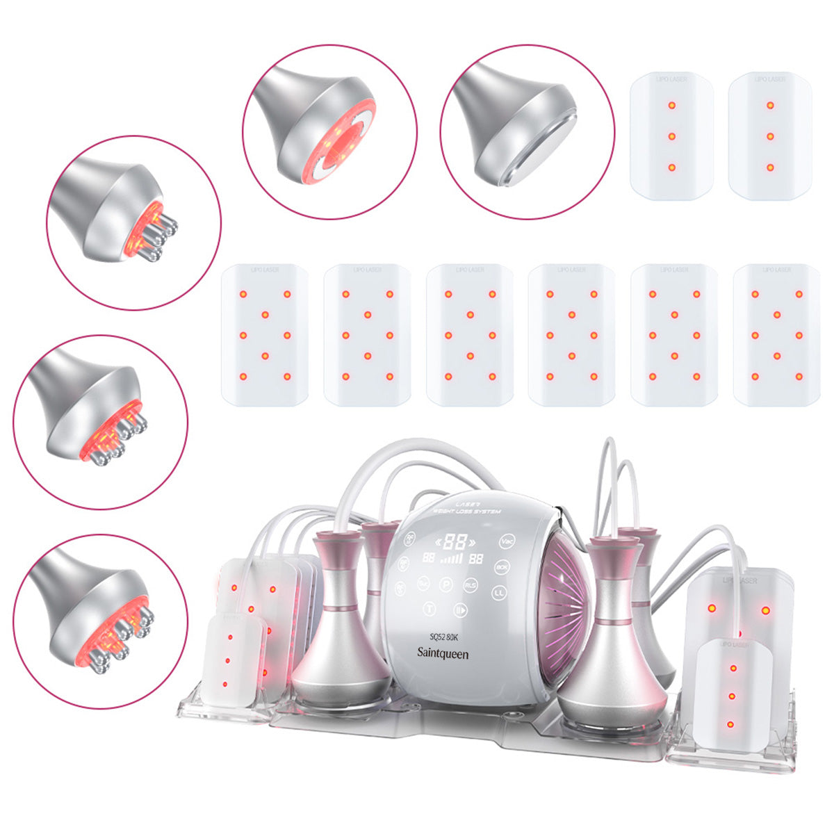 Máy cavitation 80K SQ52 Pro 6 trong 1 với RF đa cực, chân không & laser lipo Hình sản phẩm chính