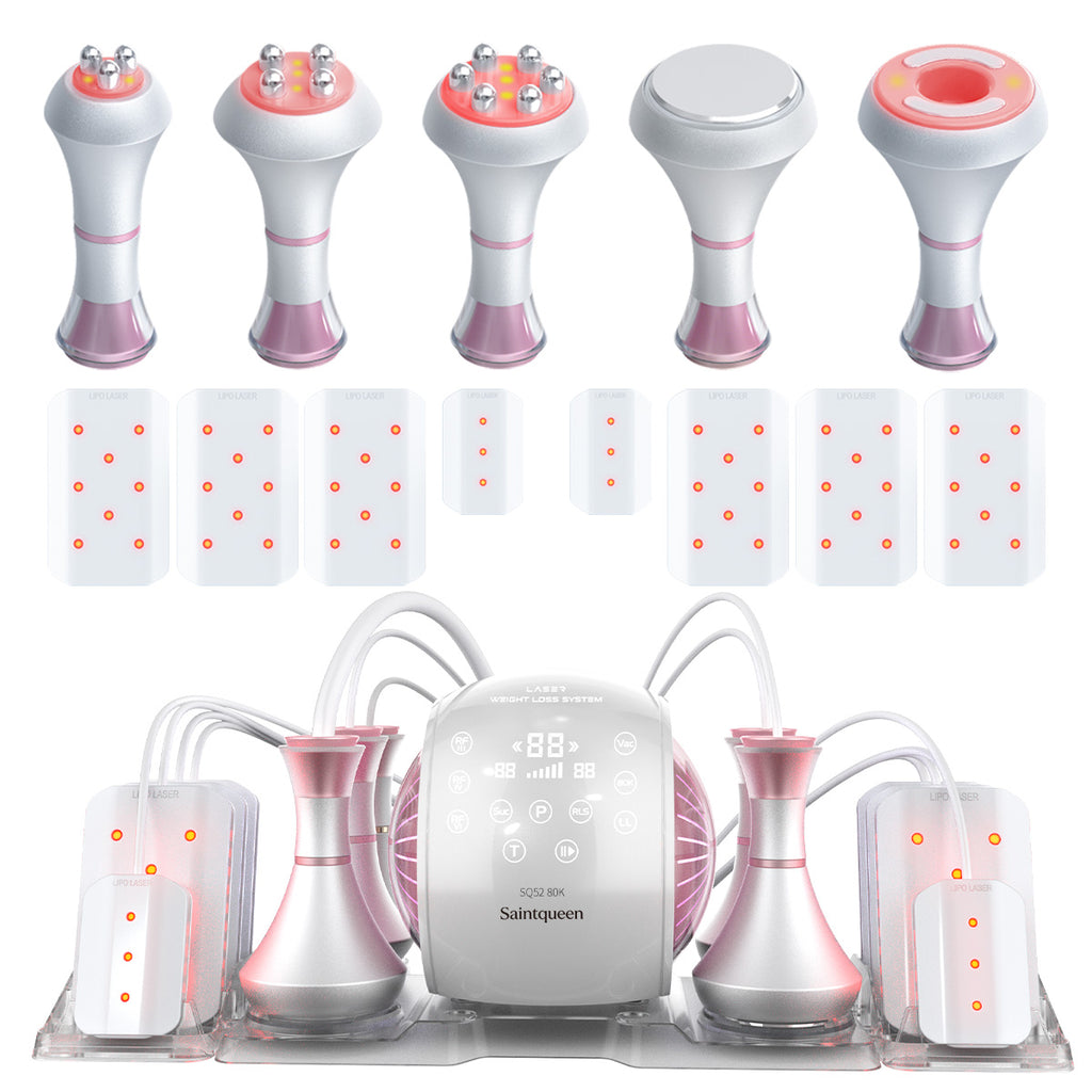 Máy cavitation 80K SQ52 Pro 6 trong 1 với RF đa cực, chân không & laser lipo