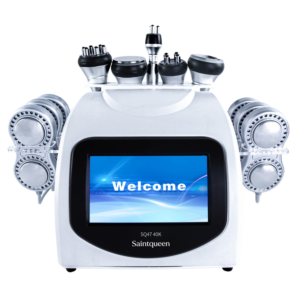 Máy cavitation 40K SQ47B Pro 6 trong 1 với RF đa cực, chân không, EMS & laser
