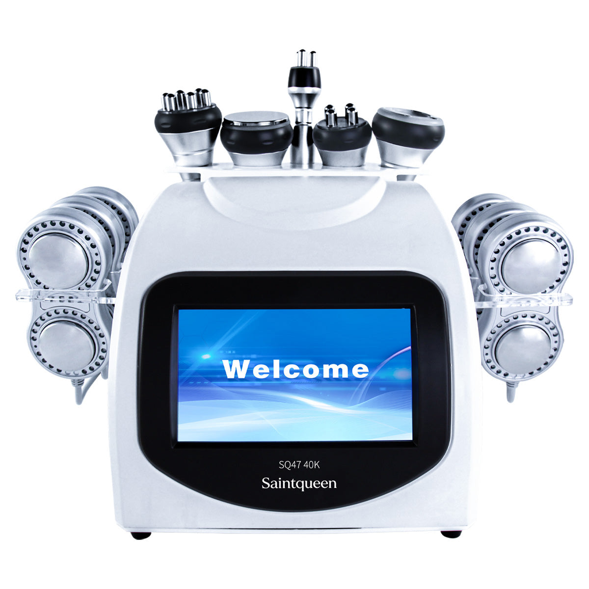 Máy cavitation 40K SQ47B Pro 6 trong 1 với RF đa cực, chân không, EMS & laser