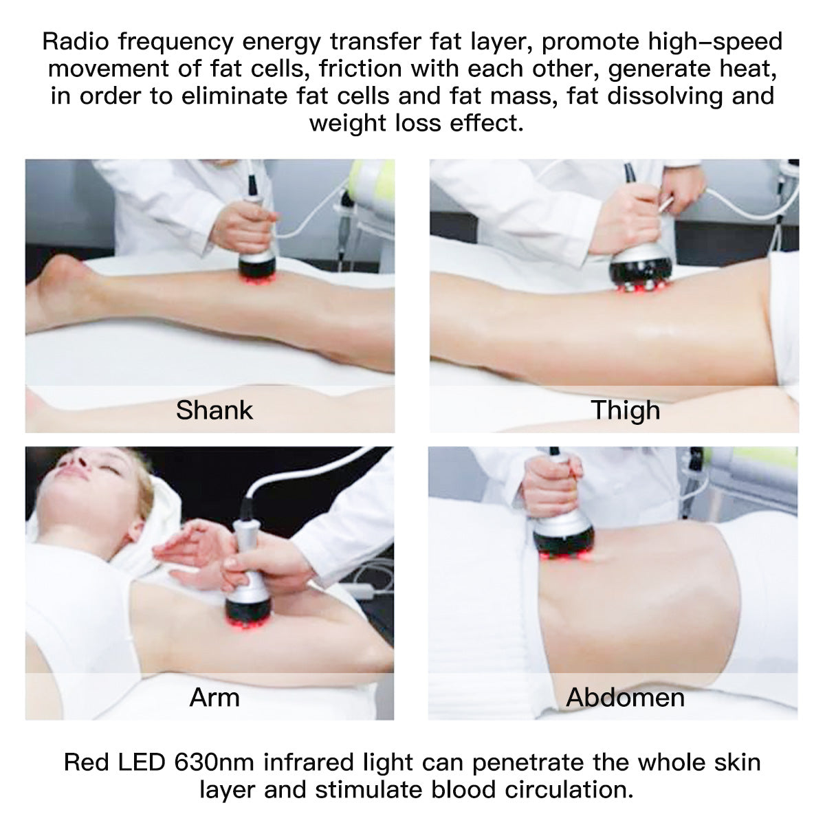 Máy cavitation 40K SQ47B Pro 6 trong 1 với RF đa cực, chân không, EMS & laser