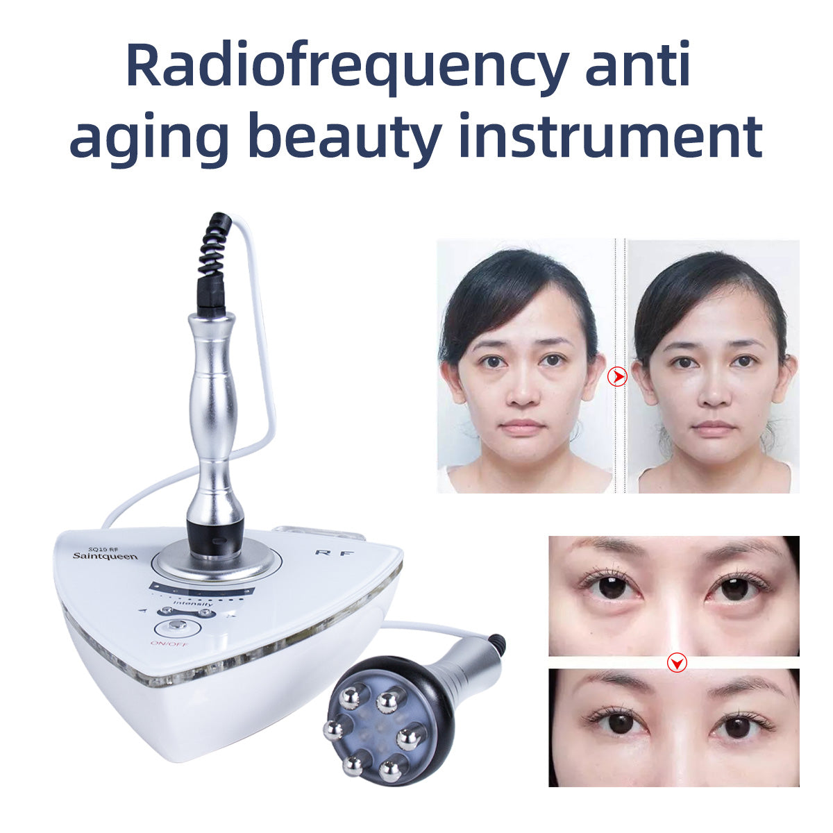 Thiết bị RF mặt & cơ thể SQ19 với 2 đầu dò & ánh sáng đỏ Hình sản phẩm phụ