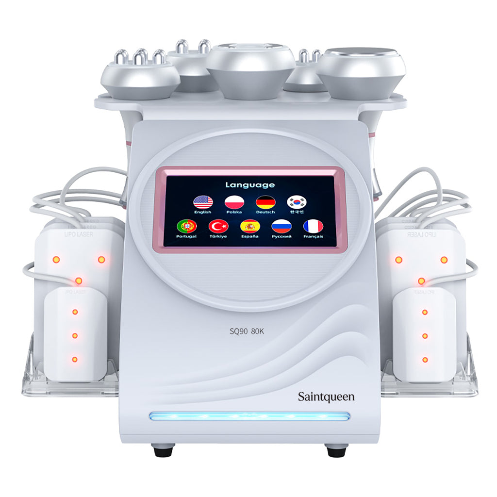 Máy cavitation siêu âm 80K & RF SQ90C Pro 6 trong 1 với tấm laser