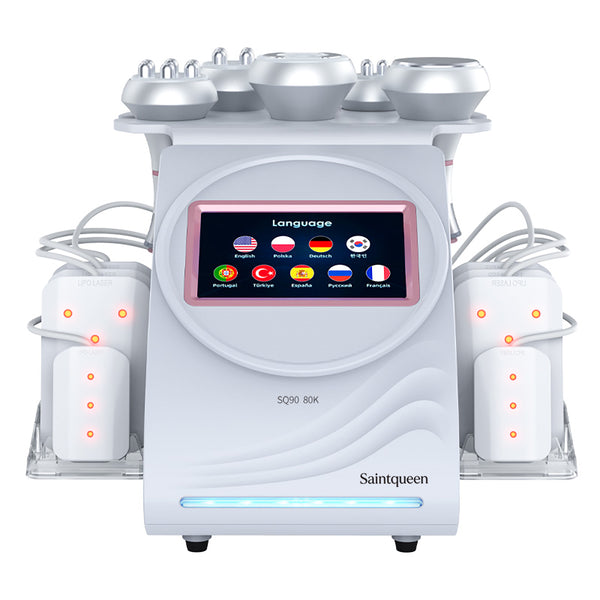 Máy cavitation siêu âm 80K & RF SQ90C Pro 6 trong 1 với tấm laser