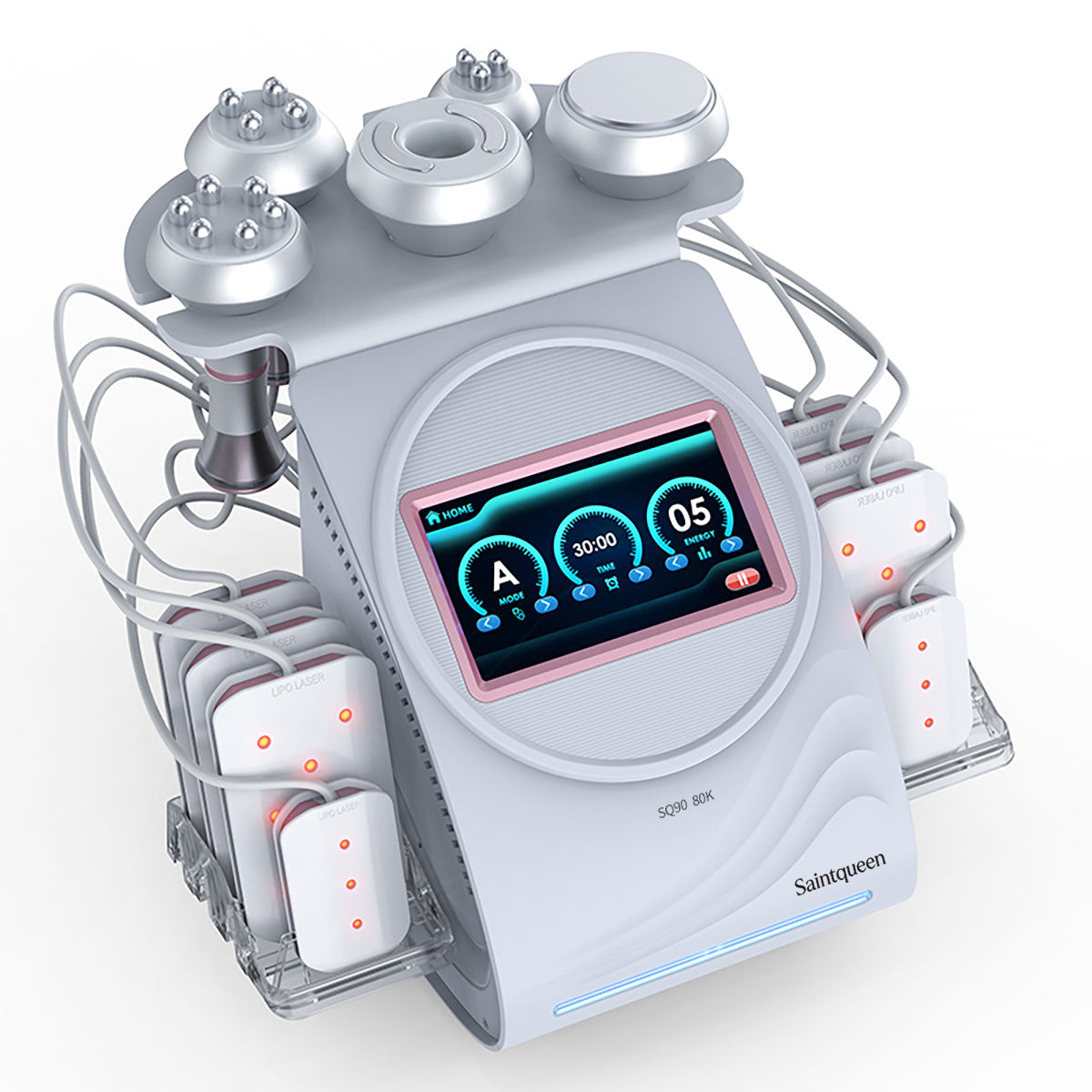 Máy cavitation siêu âm 80K & RF SQ90C Pro 6 trong 1 với tấm laser