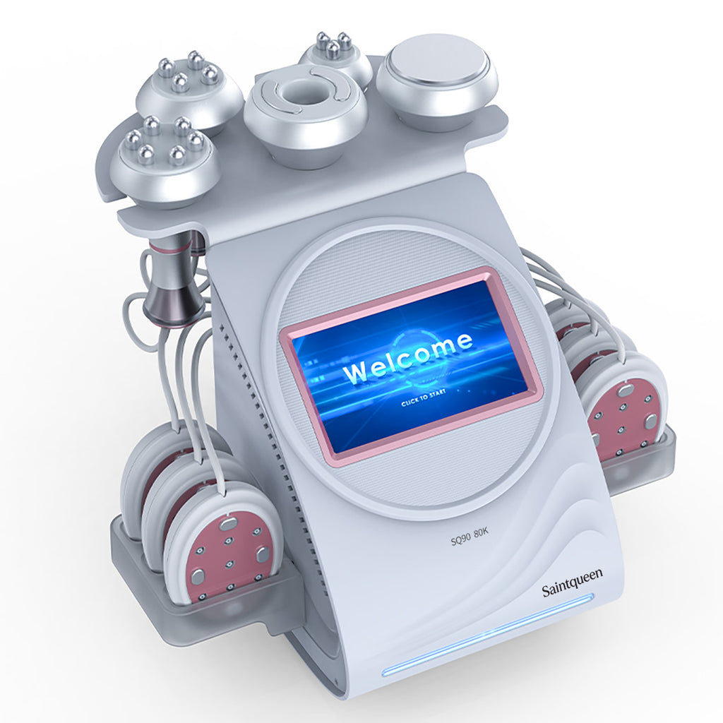 Máy cavitation siêu âm 80K & RF SQ90B Pro 6 trong 1 với tấm laser + vi dòng