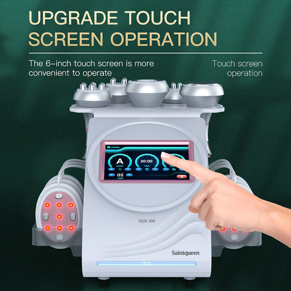 Máy cavitation siêu âm 80K & RF SQ90B Pro 6 trong 1 với tấm laser + vi dòng