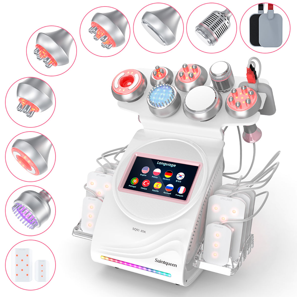 Máy cavitation siêu âm 80K & RF SQ90D Plus 9 trong 1 với tấm laser Hình sản phẩm chính