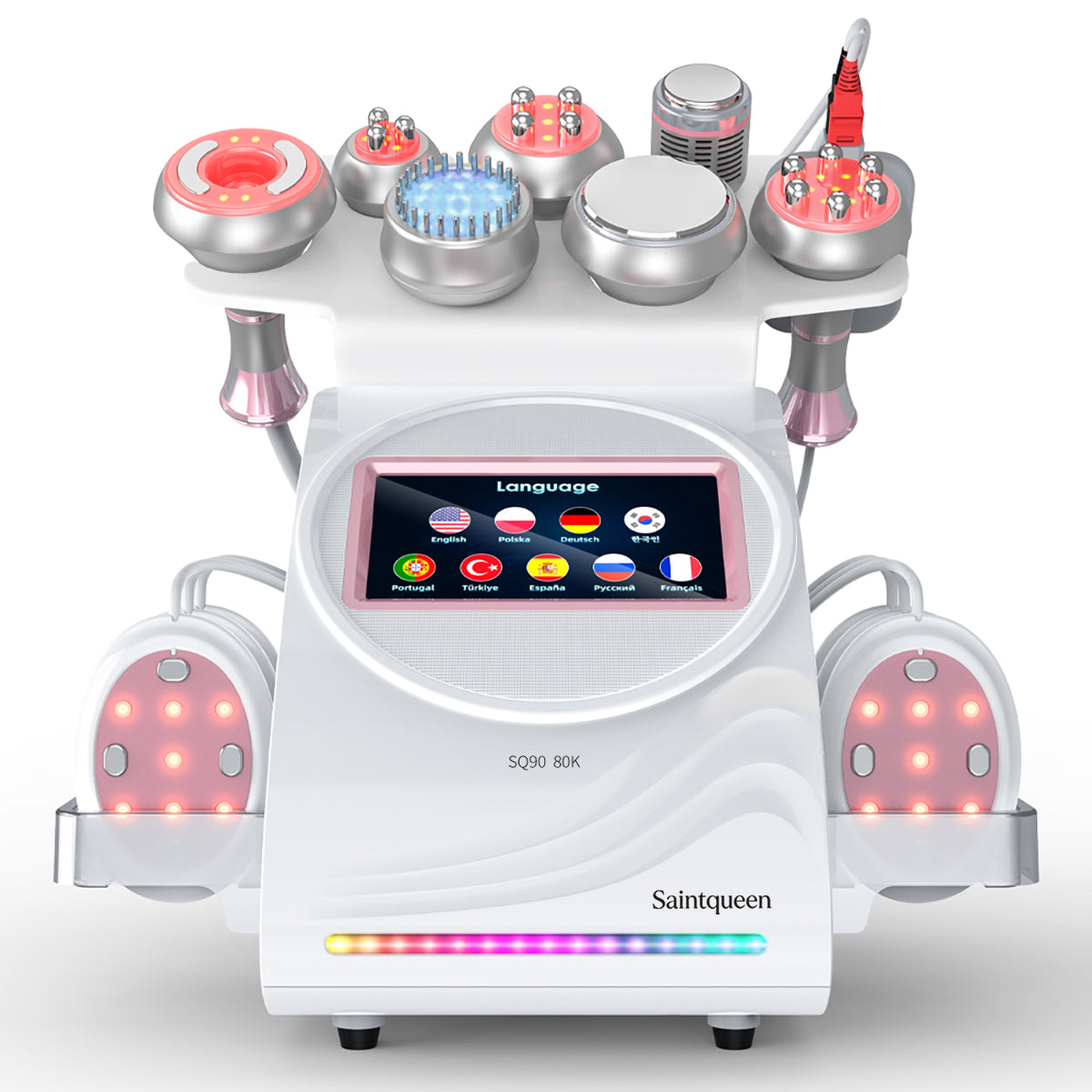 Máy cavitation siêu âm 80K & RF SQ90E Plus 9 trong 1 với tấm laser + vi dòng