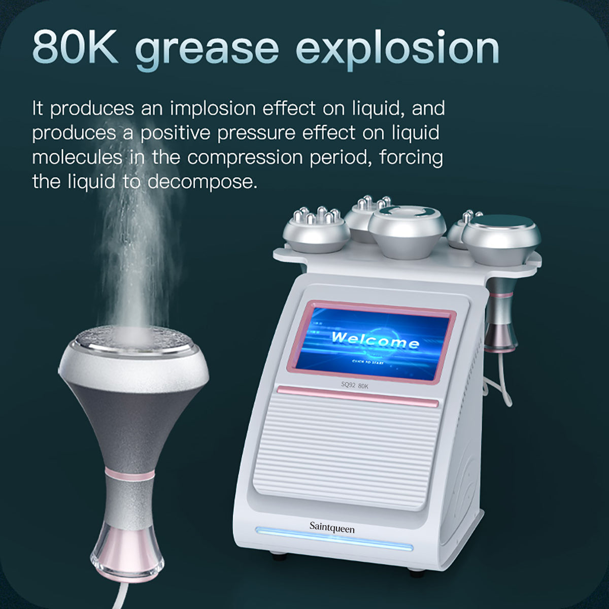 Máy cavitation siêu âm 80K & RF SQ92A Pro 5 trong 1