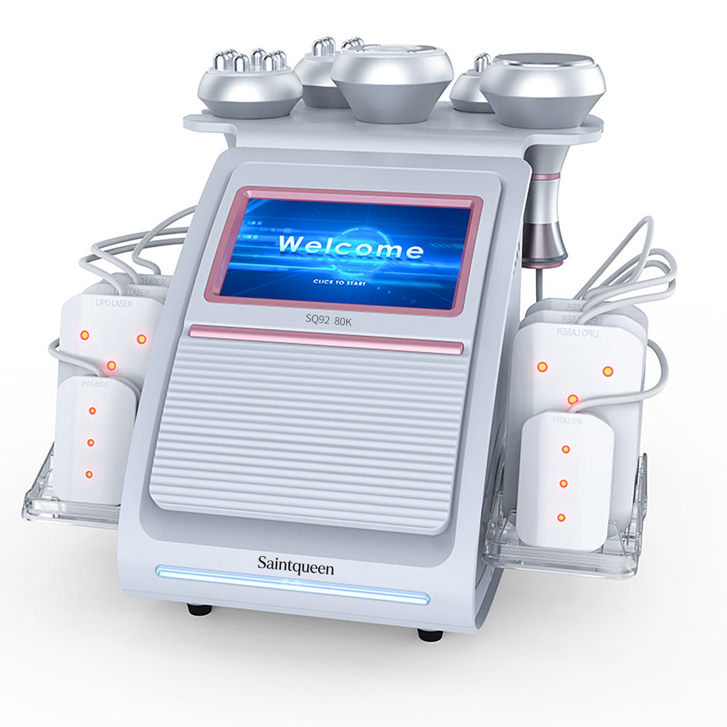 Máy cavitation siêu âm 80K & RF SQ92C Pro 6 trong 1 với tấm laser