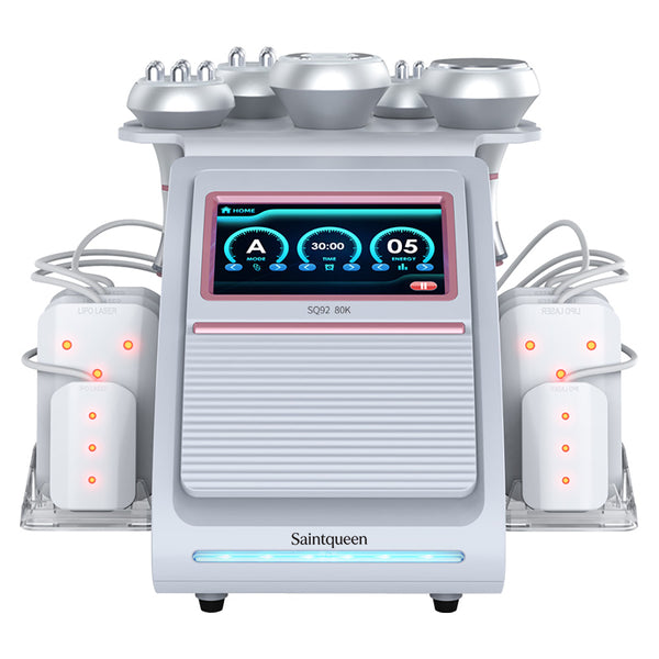 Máy cavitation siêu âm 80K & RF SQ92C Pro 6 trong 1 với tấm laser