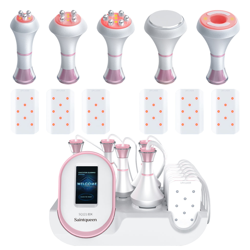 Máy cavitation 80K SQ121A Pro 6 trong 1 với RF đa cực, RF chân không & tấm laser