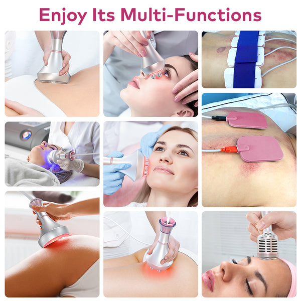 Máy cavitation 80K SQ121C Plus 9 trong 1 với tấm laser lipo, RF đa cực, chân không, EMS, BIO LED & đầu lạnh