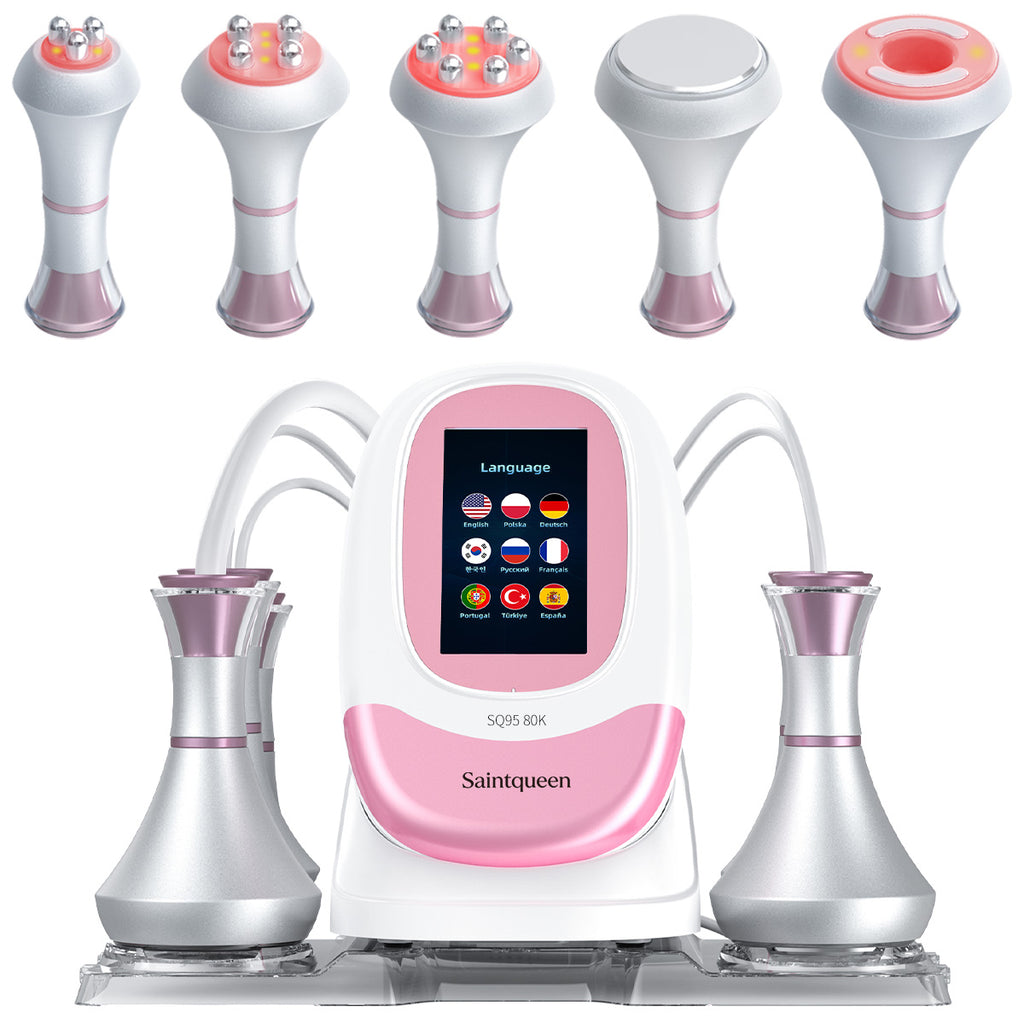 Máy cavitation 80K SQ95A Pro 5 trong 1 với RF đa cực & massage chân không