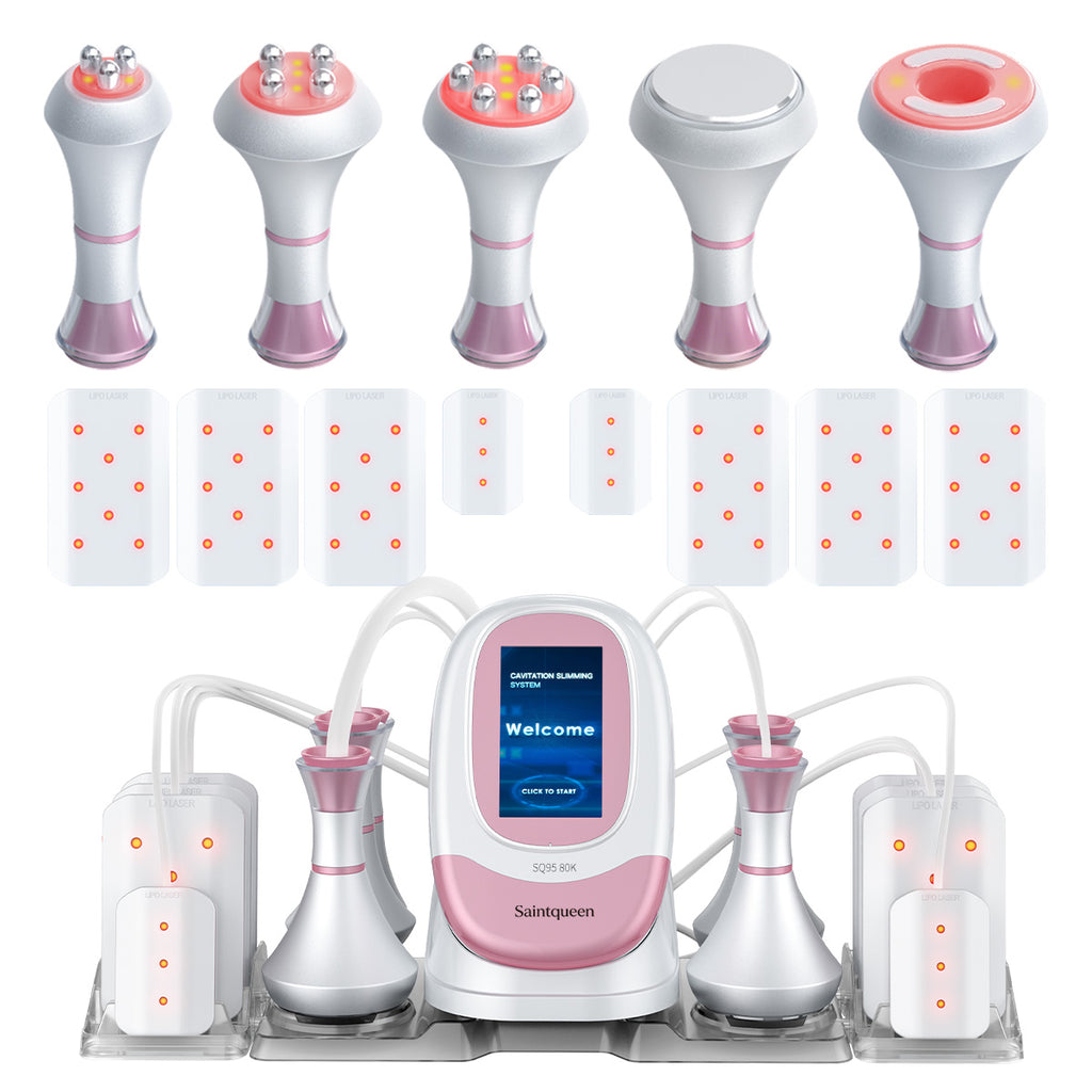 Máy cavitation 80K SQ95C Pro 6 trong 1 với RF đa cực, chân không & laser lipo