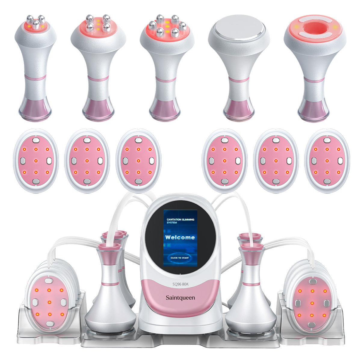 Máy cavitation 80K SQ96 Pro 6 trong 1 với tấm laser bầu dục