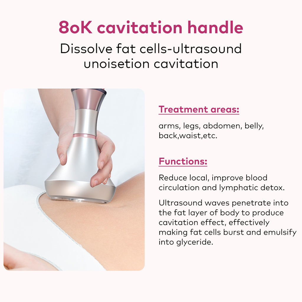 Máy cavitation 80K SQ96 Pro 6 trong 1 với tấm laser bầu dục