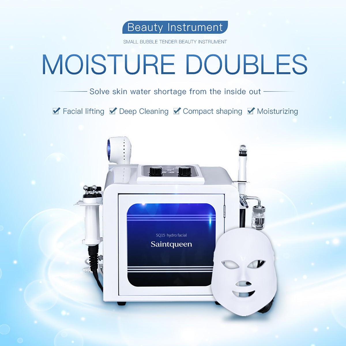 Máy chăm sóc da mặt bằng nước SQ15 Aqua Plus 8 trong 1 Hình sản phẩm phụ