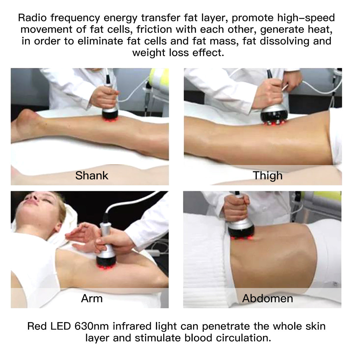 Máy cavitation siêu âm 40K & RF SQ48 Pro 6 trong 1 với tấm laser