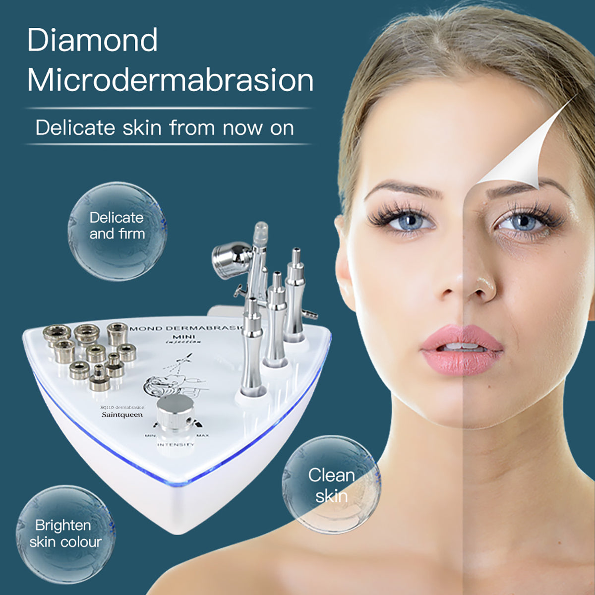 Máy mài da vi điểm đầu kim cương & phun sương SQ110A