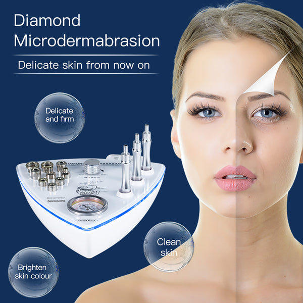 Máy mài da vi điểm đầu kim cương SQ110B với đồng hồ chân không